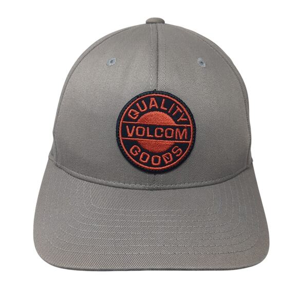 Volcom Quality Goods Fitted Baseball Cap Gray Medium Lightweight Flexfit - Picture 1 of 9